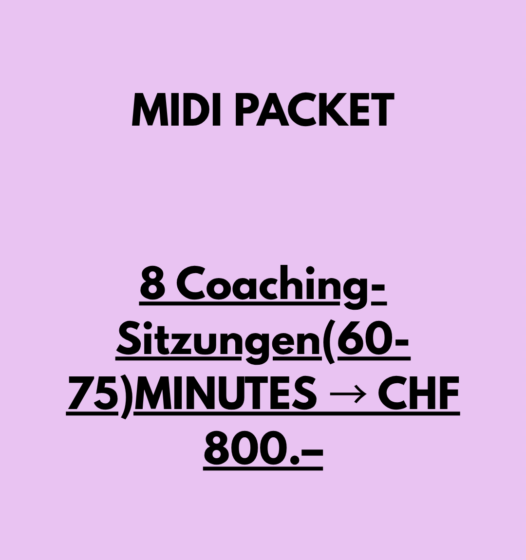 8 Online Coaching-Sitzungen → CHF 800.–