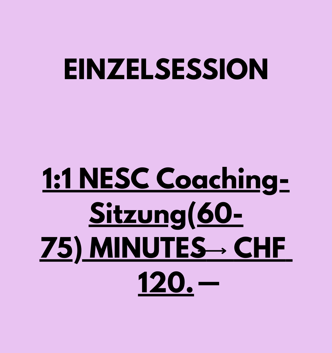 Online Coaching Sitzung -->120 CHF